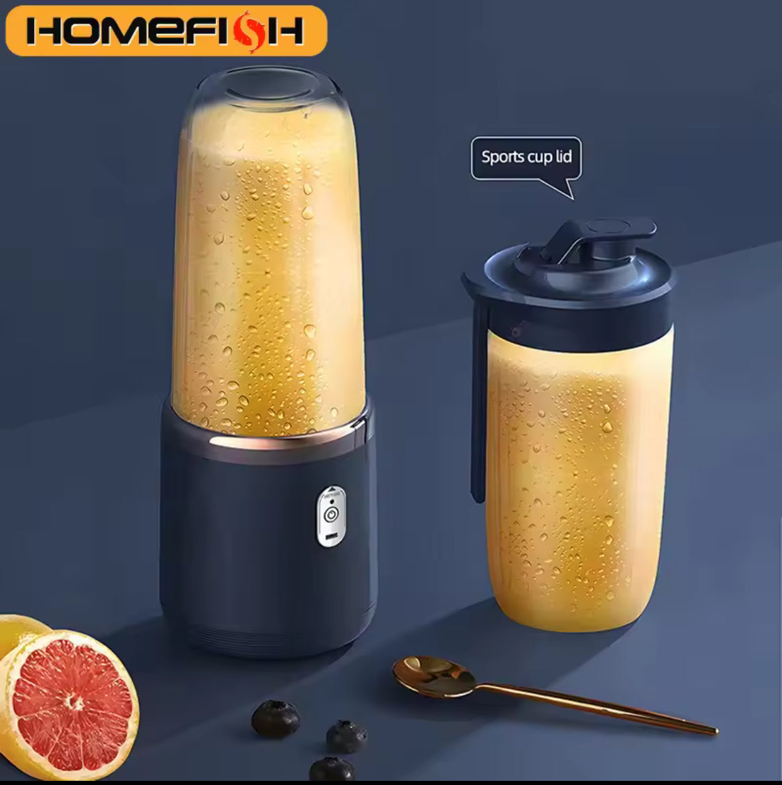 Tragbarer Entsafter, Mixer, 400 ml, elektrischer Obst-Entsafter, USB-Aufladung, Zitrone, Orange, Fruchtsaftbecher, Smoothie-Mixer, Maschine, 2 Tassen